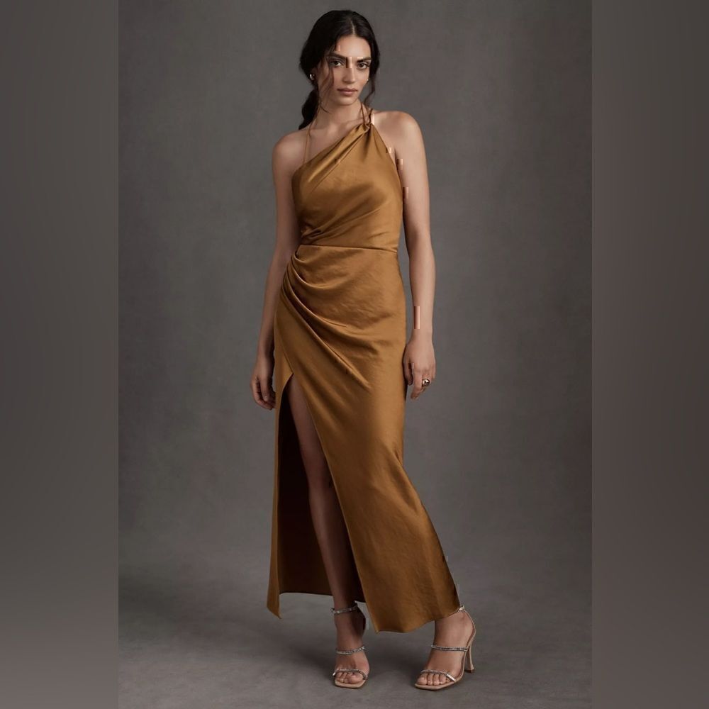 Anthropologie Significant Other Satin Gracie Dress Size US 12 Aus 16 New